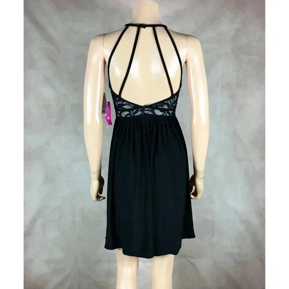 Morgan & Company Juniors' Glitter Lace Cutout Party Dress NWT 1/2 - Picture 2 of 11